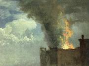 Albert Bierstadt the conflagration oil painting artist